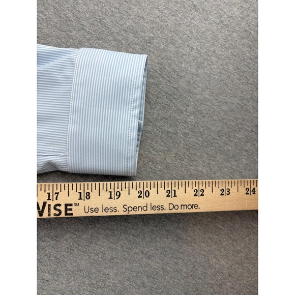 Aha Selected Mens XL Blue White Striped AA Stretch Commuter Long Sleeve NWT - Picture 6 of 10
